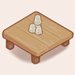 木製テーブルココと夢の宿