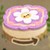 笑顔の花の大型ラグ猫と秘密の森