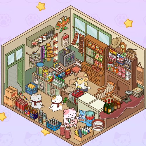 ステッカーライフ人気レベル思い出の駄菓子屋完成